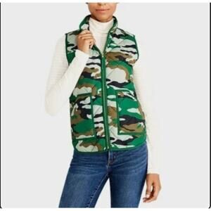 ⭐️JCrew Mercantile Quilted Camo Puffer Vest Sz S